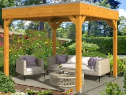 Skan Holz Holz-Pavillon Toulouse Eiche hell lasiert 294 cm x 294 cm