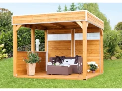 Skan Holz Holz-Pavillon Toulouse Natur unbehandelt 294 cm x 294 cm