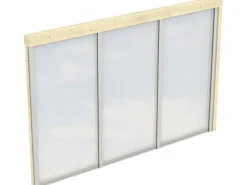 Skan Holz Polycarbonat Seitenwand für Terrassenüberdachung 350/339 cm Tiefe