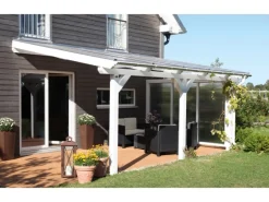 Skan Holz Polycarbonat Seitenwand für Terrassenüberdachung 350/339 cm Tiefe