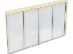 Skan Holz Polycarbonat Seitenwand für Terrassenüberdachung 400/389 cm Tiefe