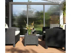 Skan Holz Polycarbonat Seitenwand für Terrassenüberdachung 250/239 cm Tiefe