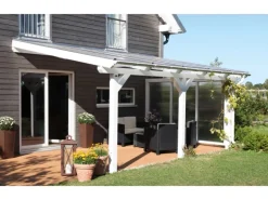 Skan Holz Polycarbonat Seitenwand für Terrassenüberdachung 250/239 cm Tiefe