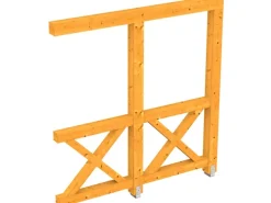 Skan Holz Seitenwand Andreaskreuz (WA) 205 x 210 cm Fichte Eiche hell