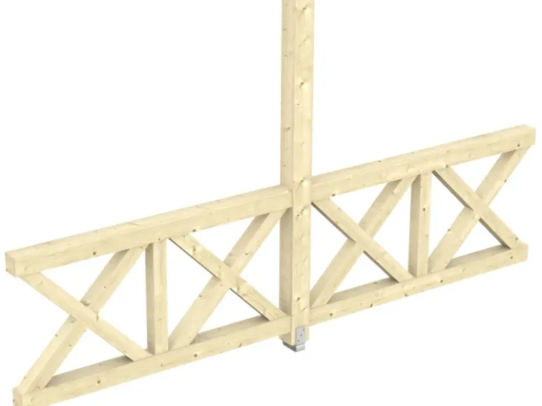 Skan Holz Seitenwand Andreaskreuz (FS) 355 x 210 cm Fichte Natur