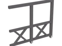 Skan Holz Seitenwand Andreaskreuz (WA) 255 x 210 cm Fichte Schiefergrau