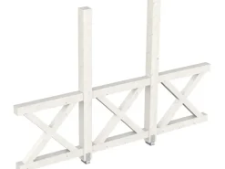 Skan Holz Seitenwand Andreaskreuz (FS) 305 x 210 cm Fichte Weiß