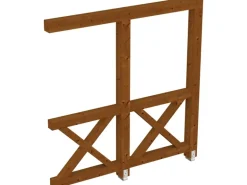 Skan Holz Seitenwand Andreaskreuz (WA) 205 x 210 cm Fichte Nussbaum