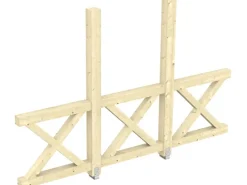 Skan Holz Seitenwand Andreaskreuz (FS) 305 x 210 cm Fichte Natur