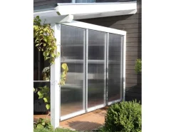 Skan Holz Seitenwand m. Polycarbonatplatten (WA) 255 x 200 cm Fichte Grau