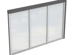 Skan Holz Seitenwand m. Polycarbonatplatten (WA) 305 x 200 cm Fichte Grau