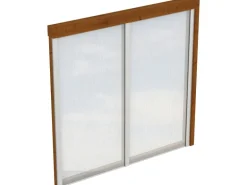 Skan Holz Seitenwand m. Polycarbonatplatten (WA) 205 x 200 cm Fichte Nussbaum