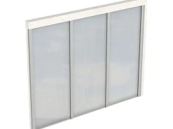 Skan Holz Seitenwand m. Polycarbonatplatten (WA) 255 x 200 cm Fichte Weiß