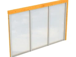 Skan Holz Seitenwand m. Polycarbonatplatten (WA) 305 x 200 cm Fichte Eiche hell