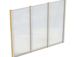 Skan Holz Seitenwand m. Polycarbonatplatten (FS) 255 x 200 cm Fichte Eiche hell