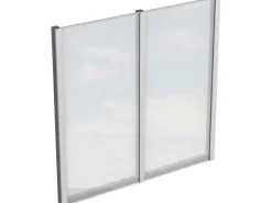 Skan Holz Seitenwand m. Polycarbonatplatten (FS) 205 x 200 cm Fichte Grau