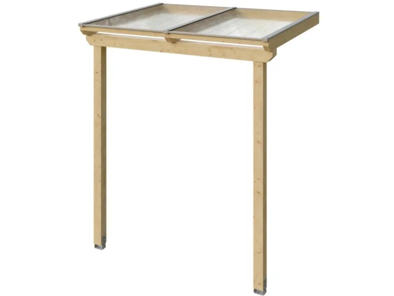 Skan Holz Vordach Anklam 2 Natur Unbehandelt 220 cm x 174 cm