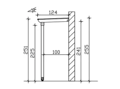 Skan Holz Vordach Anklam 1 Schiefergrau 220 cm x 124 cm