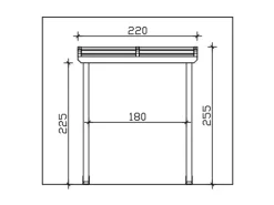 Skan Holz Vordach Anklam 1 Schiefergrau 220 cm x 124 cm