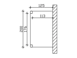 Skan Holz Vordach Fehmarn 200 cm x 125 cm Schiefergrau