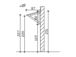 Skan Holz Vordach Poel 148 cm x 87 cm Nussbaum