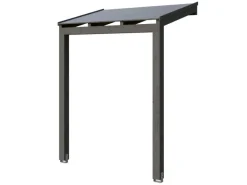 Skan Holz Vordach Prerow 203 cm x 128 cm Schiefergrau