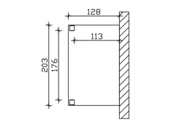 Skan Holz Vordach Prerow 203 cm x 128 cm Weiß