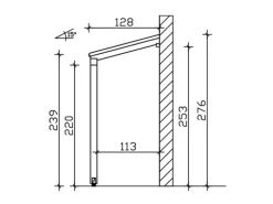 Skan Holz Vordach Prerow 203 cm x 128 cm Weiß