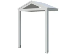 Skan Holz Vordach Sellin 205 cm x 126 cm Weiß