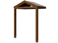 Skan Holz Vordach Sellin 205 cm x 126 cm Nussbaum