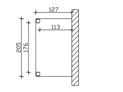 Skan Holz Vordach Sellin 205 cm x 126 cm Eiche Hell