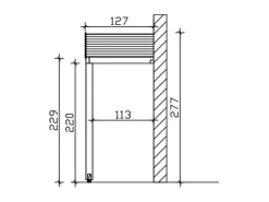 Skan Holz Vordach Sellin 205 cm x 126 cm Eiche Hell