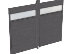 Skan Holz Wand für Pavillon Toulouse 270 x 209 cm mit Lichtband Schiefergrau