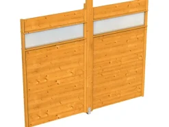 Skan Holz Wand für Pavillon Toulouse 270 x 209 cm mit Lichtband Eiche hell