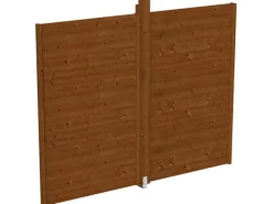 Skan Holz Wand für Pavillon Toulouse 270 x 209 cm Nussbaum