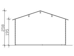 Skan Holz-Gartenhaus Alicante 3 Natur B x T 380 x 613 cm davon 363 cm Terrasse