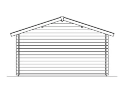 Skan Holz-Gartenhaus Alicante 3 Natur B x T 380 x 613 cm davon 363 cm Terrasse