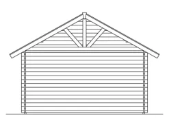 Skan Holz-Gartenhaus Bern 1 Basishaus B x T 420 cm x 420 cm