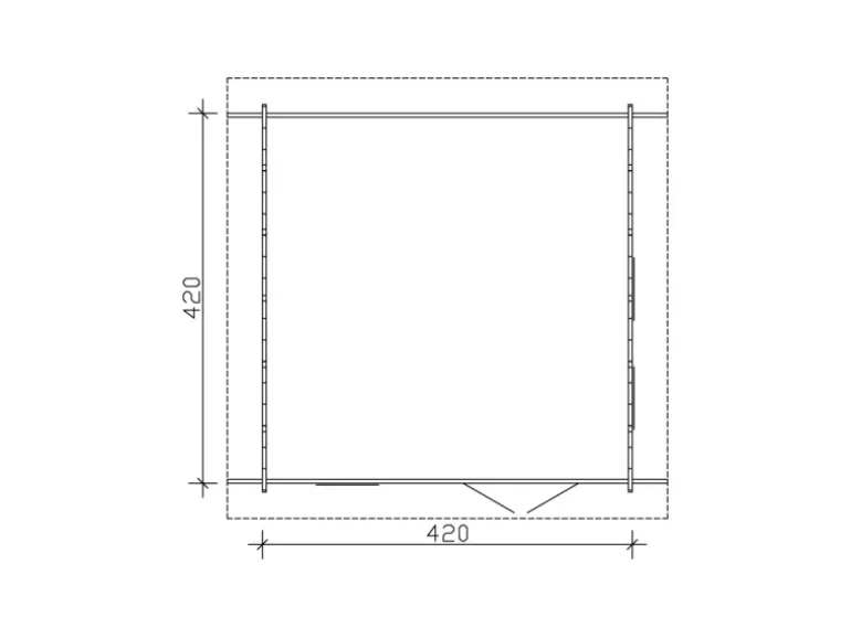 Skan Holz-Gartenhaus Bern 1 Basishaus B x T 420 cm x 420 cm