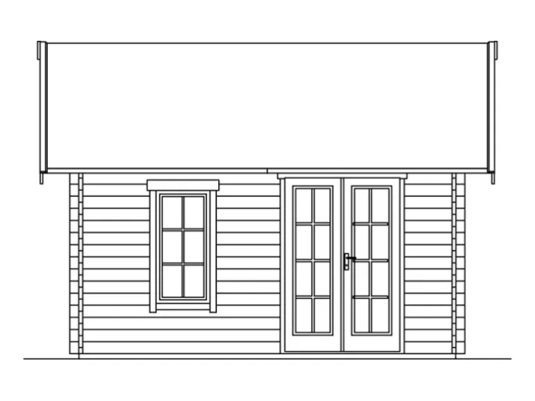 Skan Holz-Gartenhaus Bern 1 Basishaus B x T 420 cm x 420 cm