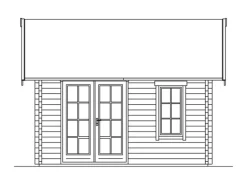 Skan Holz-Gartenhaus Toronto 1 mit Dachschalung B x T 420 cm x 420 cm