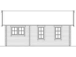 Skan Holz-Gartenhaus Toronto 4 mit Dachlattung B x T 420 cm x 660 cm