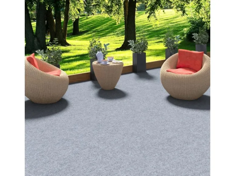 Snapstyle Kunstrasen Rasenteppich mit Noppen Kingston Grau 200x50cm