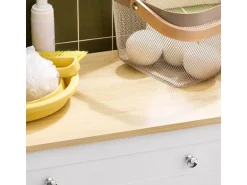 SoBuy Badkommode mit Schublade Badezimmerschrank Sideboard Flurschrank FRG238-WN