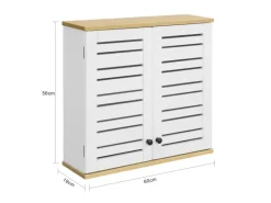 SoBuy Wandschrank Badezimmerschrank Küchenschrank Medizinschrank Weiß BZR42-W