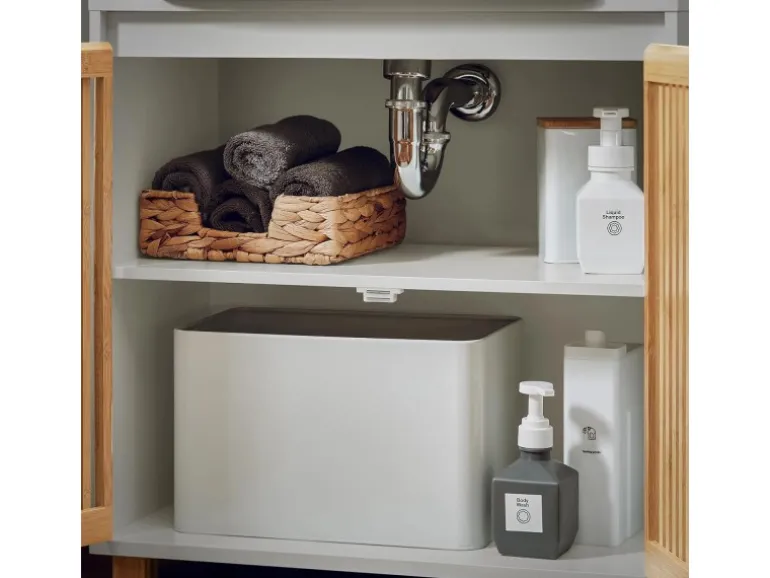 SoBuy Waschbeckenunterschrank Waschtisch Badezimmerschrank Unterschrank BZR125-W