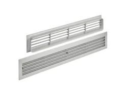 SOTECH 1 Paar Lüftungsgitter BRISE für Türen Schlitzlochung Silber