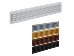 SOTECH 1 Paar Lüftungsgitter BRISE für Türen Schlitzlochung Silber