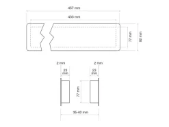 SOTECH 1 Paar Lüftungsgitter BRISE für Türen Schlitzlochung Silber