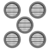 SOTECH 5 Stück Lüftungsrosette Ø49 mm aus Kunststoff Zum Einlassen Silbergrau